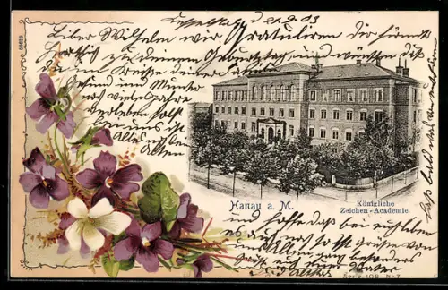 Lithographie Hanau a. M., Königliche Zeichen-Academie