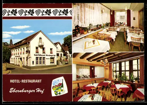 AK Bad Münster am Stein-Ebernburg, Hotel-Restaurant Ebernburger Hof, Bes. Mallmann-Benz, Gasträume