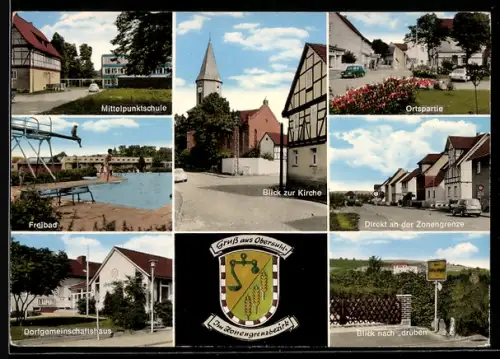 AK Obersuhl, Kirche, Freibad, Dorfgemeinschaftshaus, Zonengrenze