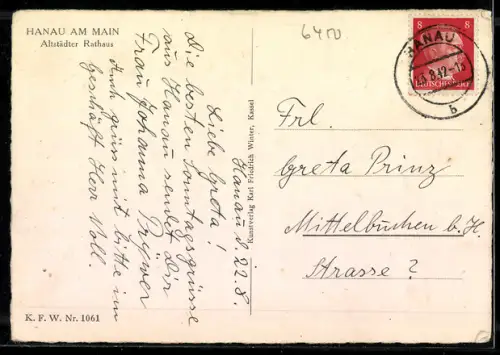 AK Hanau am Main, Altstädter Rathaus