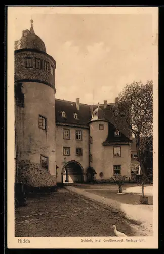 AK Nidda, Schloss, jetzt Grossherzogliches Amtsgericht