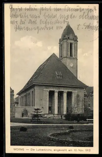 AK Worms, Lutherkirche, Eingeweiht 1912