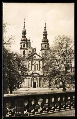 AK Fulda, Dom mit Strassenpartie