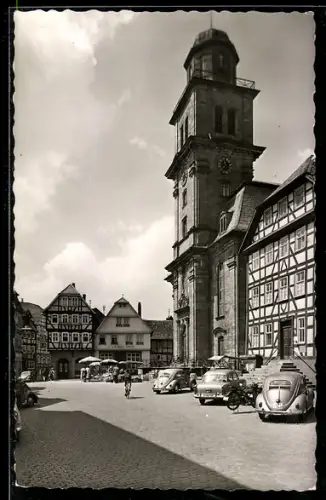 AK Lauterbach /Hessen, Marktplatz mit Stadtkirche