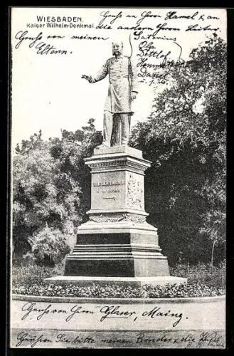 AK Wiesbaden, Kaiser Wilhelm-Denkmal