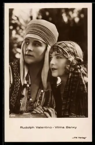 AK Schauspieler Rudolpho Valentino & Schauspielerin Vilma Banky