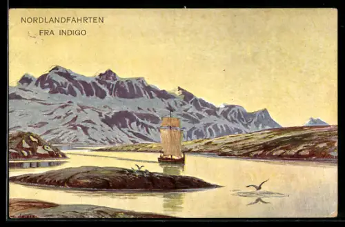AK Nordlandfahrten fra Indigo, Österr. Lloyd, Segelschiff