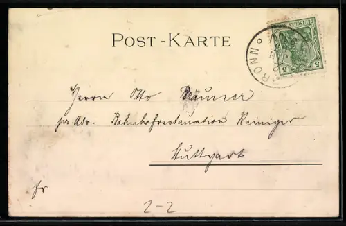 Lithographie Schweizer Briefmarken 10 Rappen, 5 Rappen