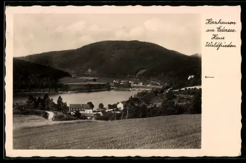 AK Herzhausen am Edersee, Hotel Haus Waldfrieden