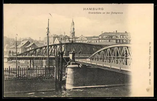 AK Hamburg, Drehbrücke an der Zollgrenze