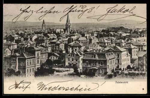 AK Giessen, Totalansicht mit Kirche
