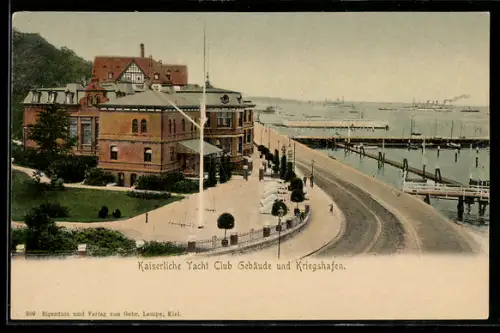 AK Kiel, Kaiserliche Yacht Club Gebäude, Kriegshafen