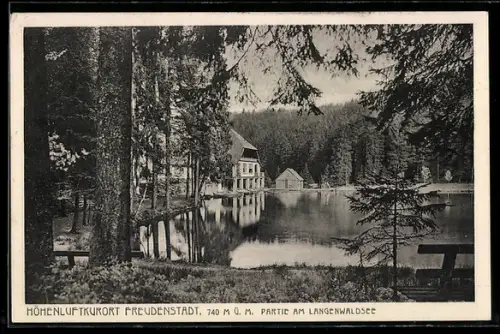AK Freudenstadt, Partie am Langenwaldsee
