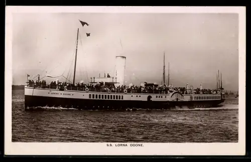 AK Passagierschiff S.S. Lorna Doone in Fahrt