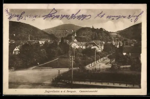 AK Jugenheim a.d. Bergstr., Gesamtansicht vom Ort