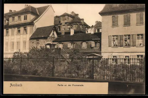 AK Ansbach, Partie an der Promenade