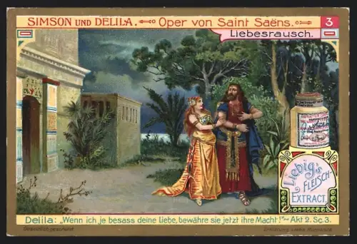 Sammelbild Liebig, Simson und Delila, Oper von Saint Saens