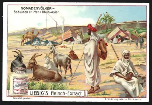 Sammelbild Liebig, Nomadenvölker, Beduinen, Klein-Asien