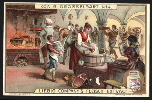 Sammelbild Liebig, Szene aus König Drosselbart