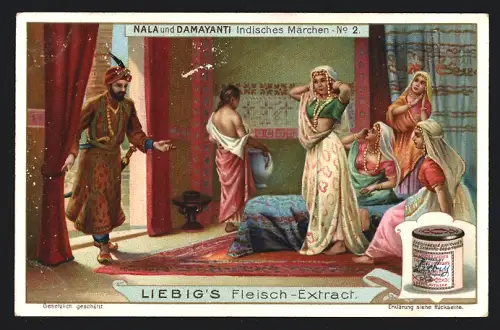 Sammelbild Liebig, Nala und Damayanti, Indisches Märchen, No. 2