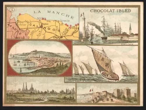 Sammelbild Chocolat Ibled, Port en Caen, Départ pour la Pêche