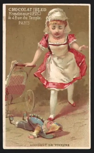 Sammelbild Mondicourt, Chocolat Ibled, Accident de voiture