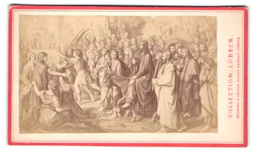 Fotografie Gemälde Jesus reitet auf einem Esel