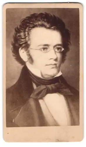 Fotografie Komponist Franz Schubert im Portrait