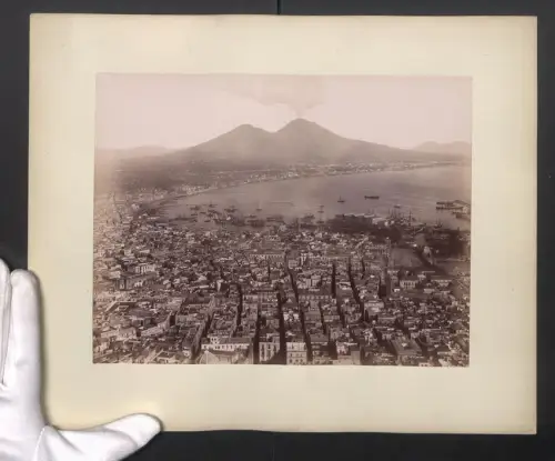 Fotografie unbekannter Fotograf, Ansicht Napoli, Panorama de S. Martino, Grossformat 28 x 35cm