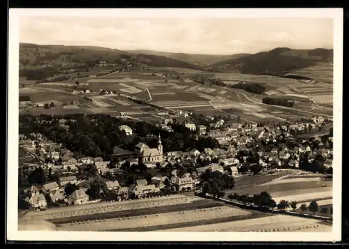 AK Gersfeld, Ansicht mit Eube, Wasserkuppe u. Feldberg