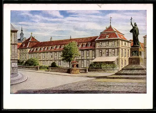 Künstler-AK Fulda, Hotel zum Kurfürsten
