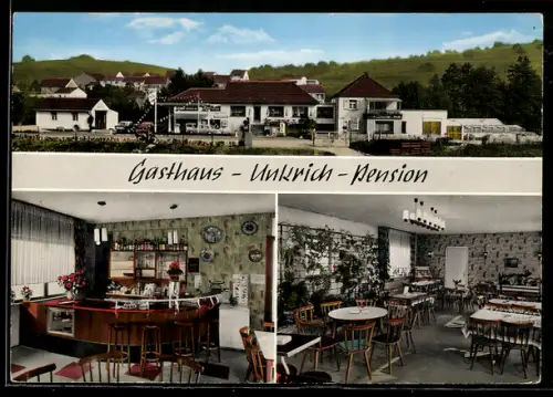 AK Hochstätten /Pfalz, Gasthaus und Pension Unkrich, Helmut Unkrich, Innenansichten