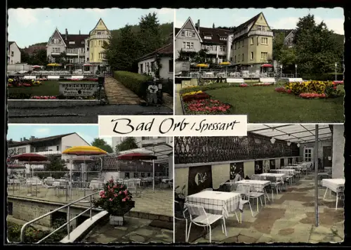 AK Bad Orb /Spessart, Hotel Marienkeller, Kurparkstrasse, Gartenterrasse