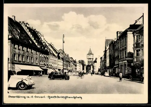 AK Straubing a. d. Donau, Ansicht vom Grossdeutschlandplatz