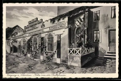 AK Ebernburg, Eingang z. Schwarze-Katz von der Triftstrasse