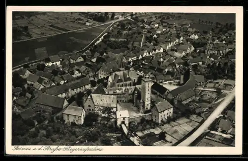 AK Steinau a. d. Strasse, Teilansicht, Fliegeraufnahme