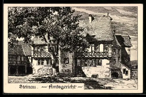 Künstler-AK Steinau, Amtsgericht