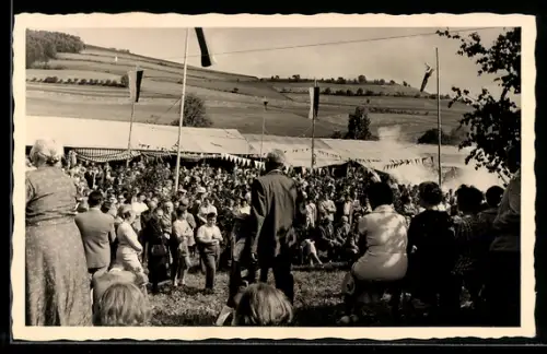 Foto-AK Rotenburg /Fulda, Volksfest an den Berghöhen