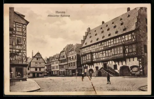 AK Hanau, Strassenpartie am Altstädter Rathaus