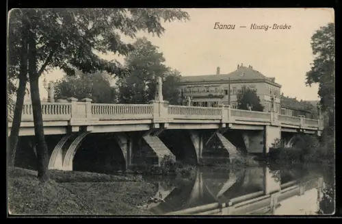 AK Hanau, Ansicht der Kinzig-Brücke