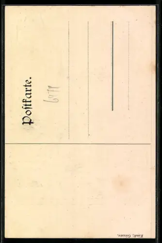 Künstler-AK Ortenberg, Am Rathaus