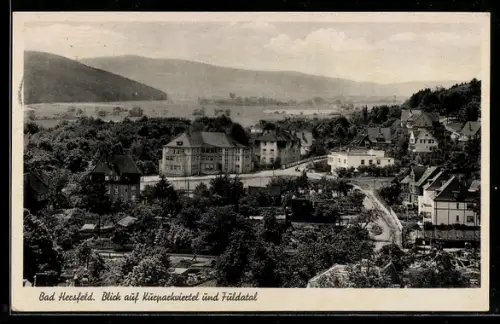 AK Bad Hersfeld, Blick auf Kurparkviertel und Fuldatal