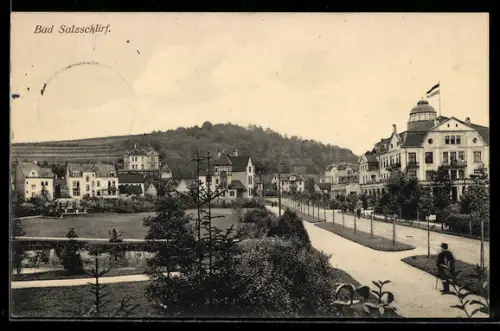AK Bad Salzschlirf, Kurpark und Kurhaus