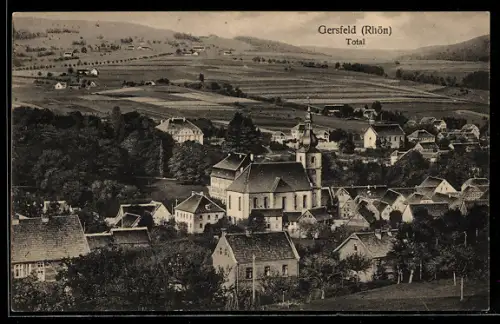 AK Gersfeld /Rhön, Totalansicht des Ortes