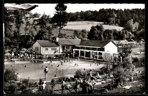 AK Hilders /Rhön, Schwimmbad an der Heide