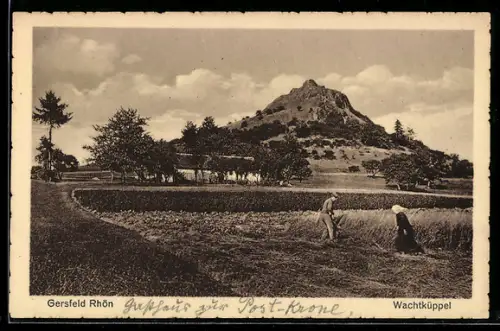 AK Gersfeld /Rhön, Wachtküppel, Feldarbeit