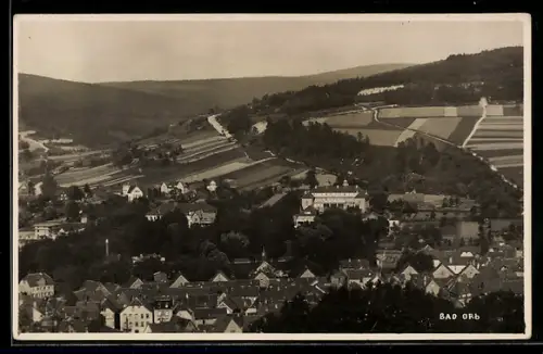 AK Bad Orb, Panoramaansicht der Stadt und umliegender Landschaft
