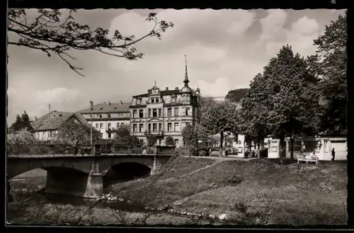 AK Bad Salzschlirf, Blick zum Parkhotel