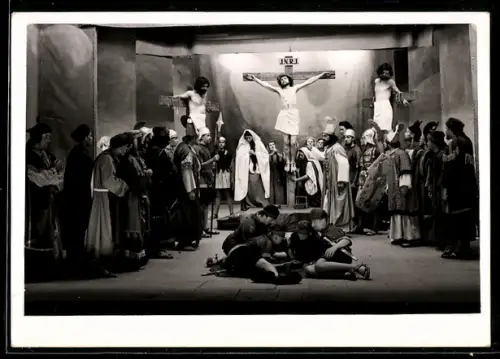 AK Waal, Passionsspiele 1956, Kreuzigungsszene