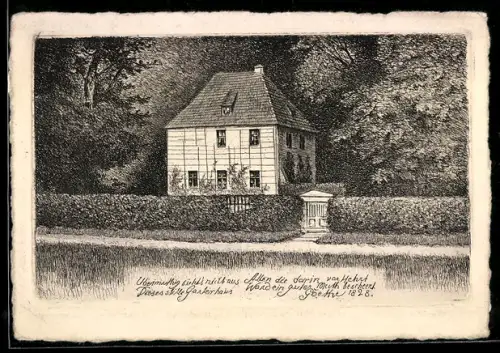 AK Weimar, Goethes Gartenhaus
